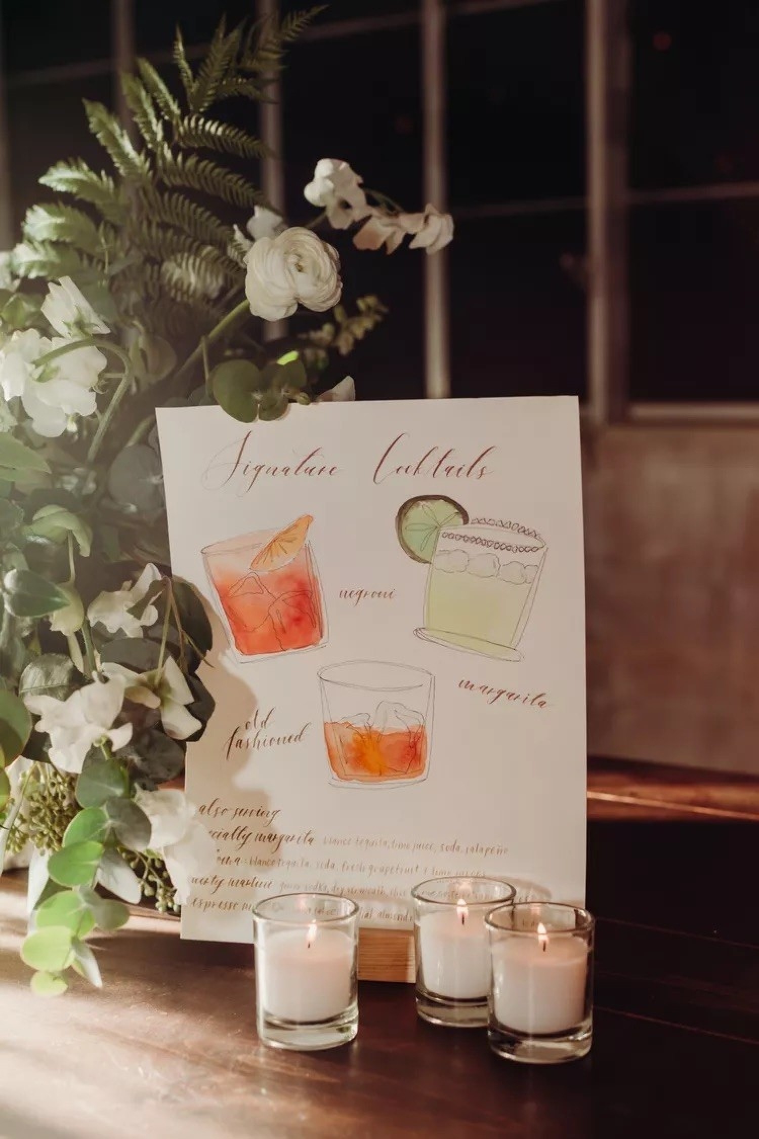 Wedding Cocktail Menu Ideas