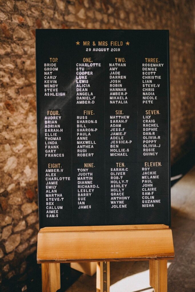 Wedding Seating Charts