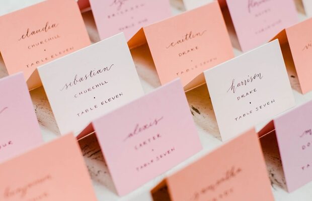 Wedding place card ideas.