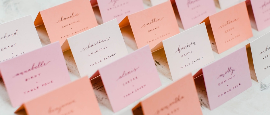 Wedding place card ideas.