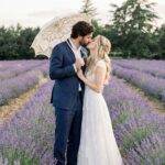 Rustic luxury wedding venue in Provence featuring lavender fields